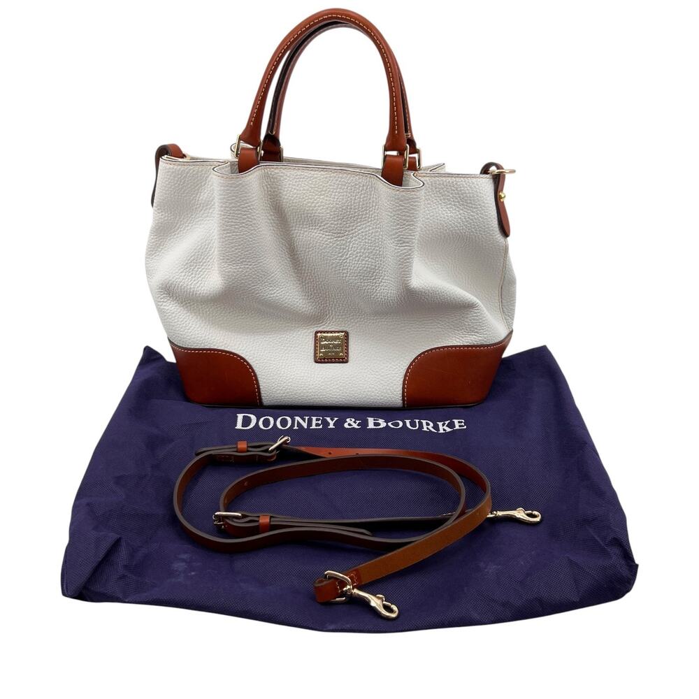 Dooney & Bourke Bag Pebbled Leather Brenna Double Handle Crossbody Strap Purse